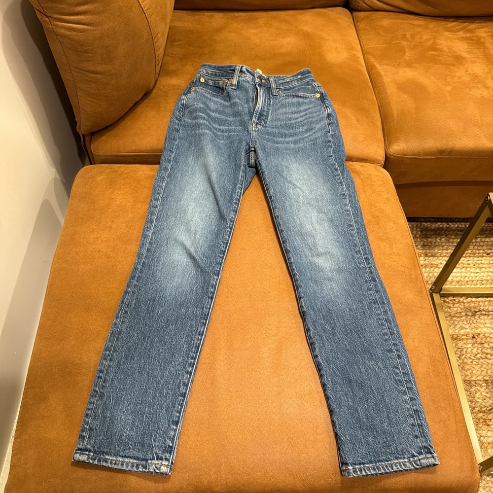 Madewell Perfect Vintage Jean DM7250 Size 25 High Rise Straight Leg Denim - Picture 1 of 6